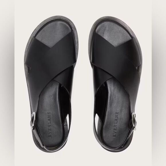 NEW Everlane The City Crossover Sandal in black - Picture 2 of 8